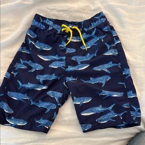 GAP Boys Kids Shark Print Swim Shorts - Blue Medium (8). EUC